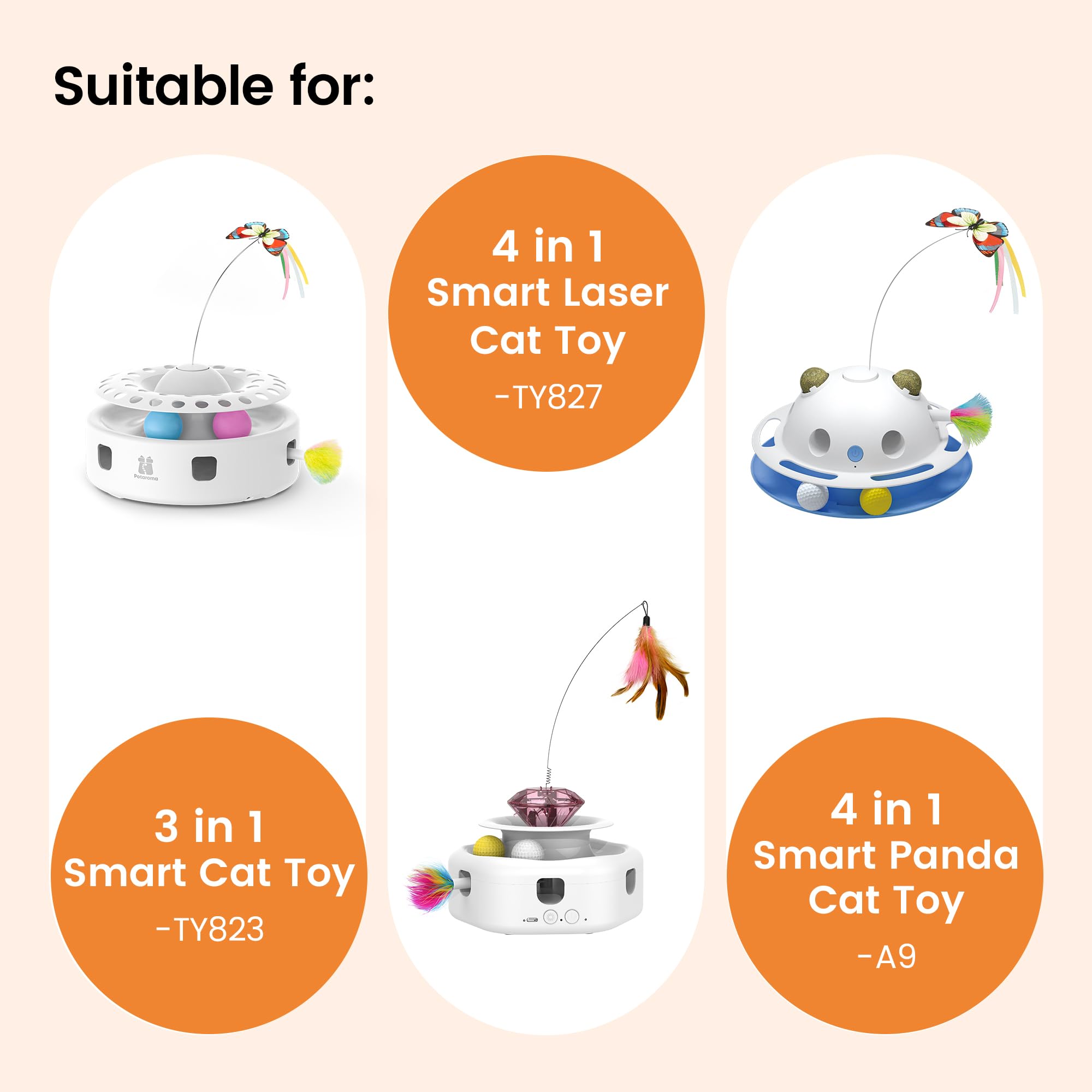 Amazon.com : Potaroma Cat Toys 3in1 Automatic Interactive Kitten